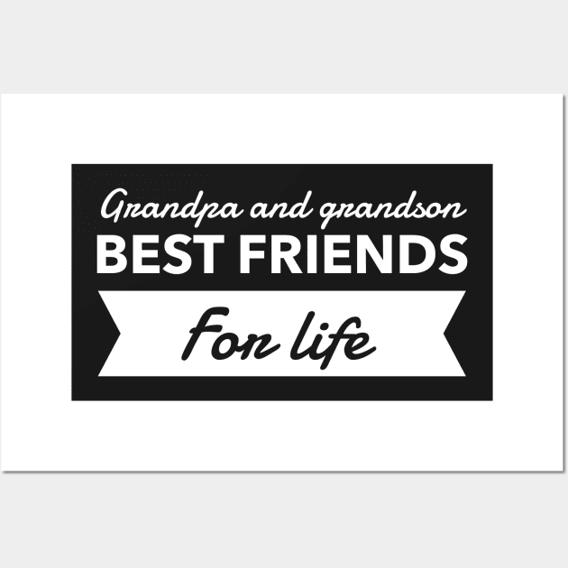 Grandma and grandson best friends for life Wall Art by captainmood